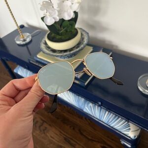 Ray-Ban Hexagonal Gold Sunglasses